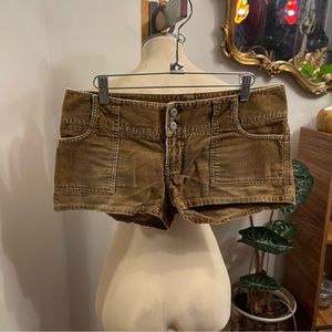 Y2K Abercrombie corduroy low rise shorts